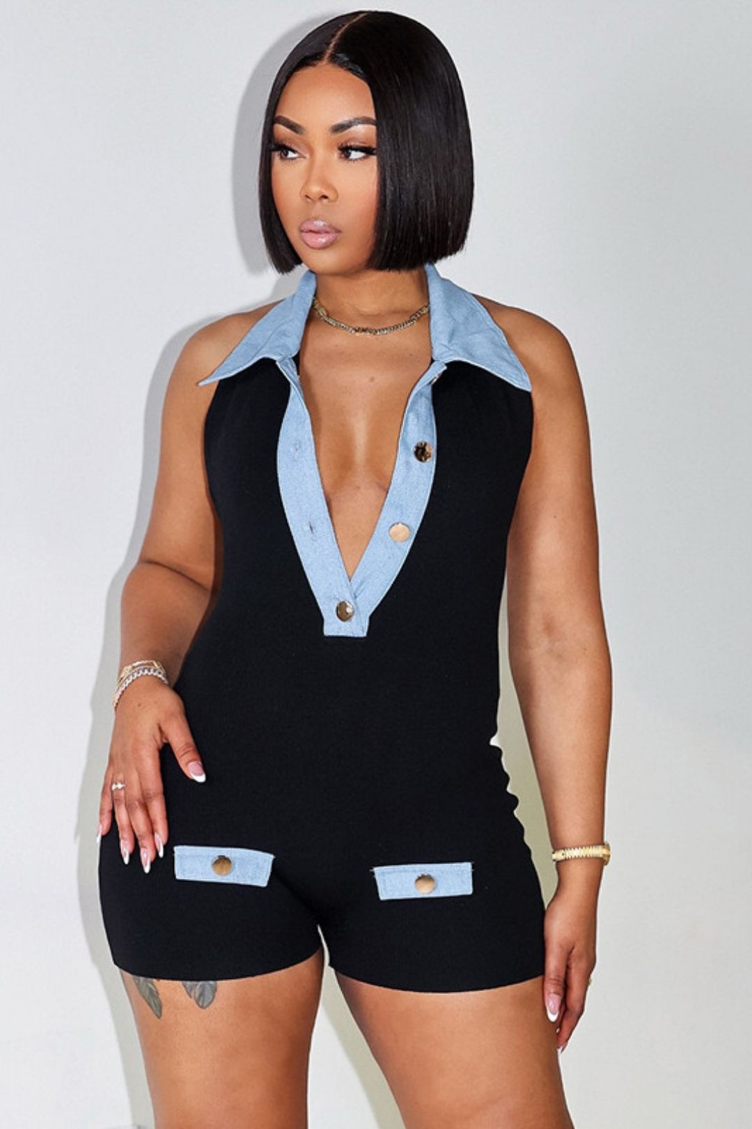 Slim Summer Women's Jumpsuit Shorts