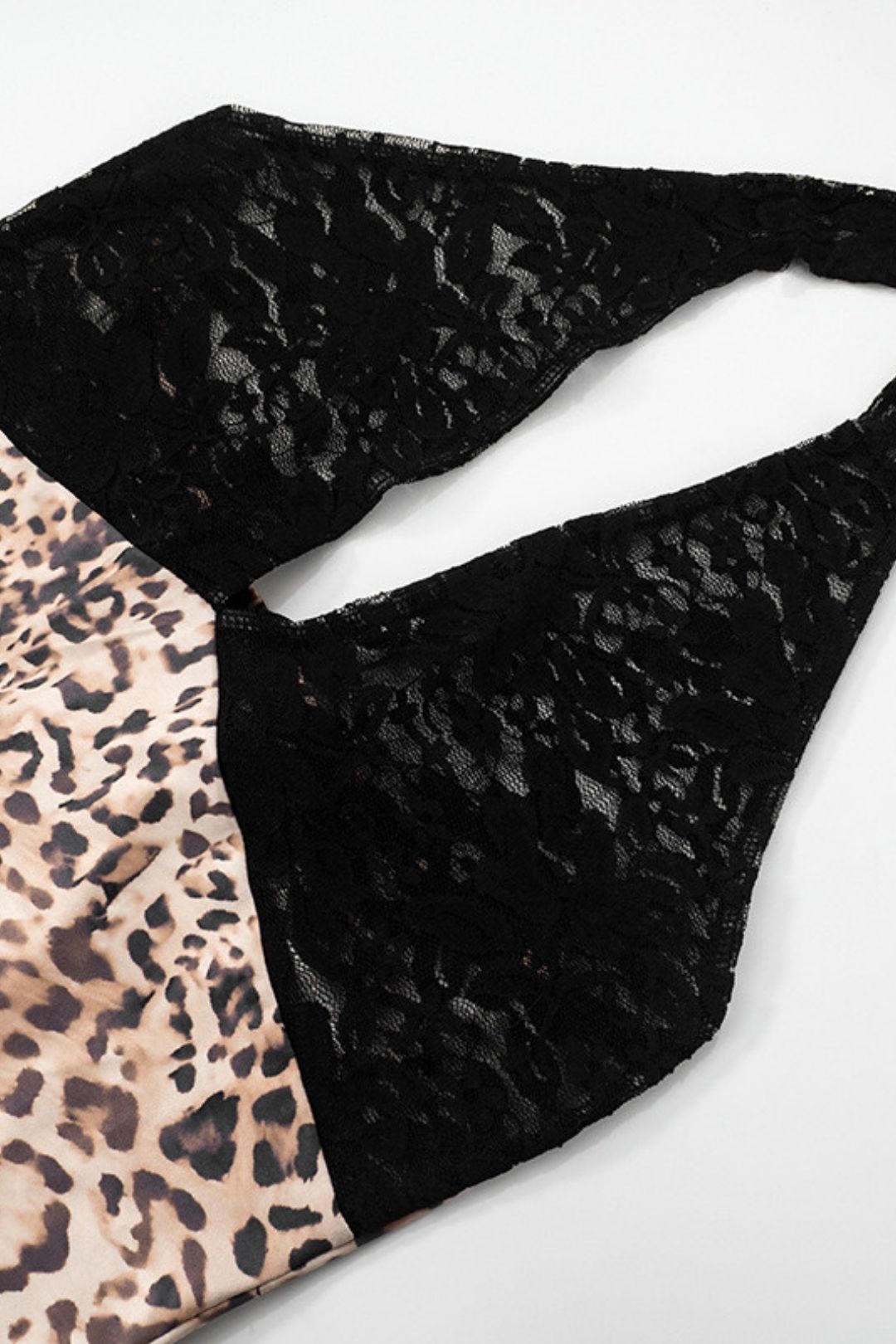 Leopard Print Sling Lace Short Jumpsuit