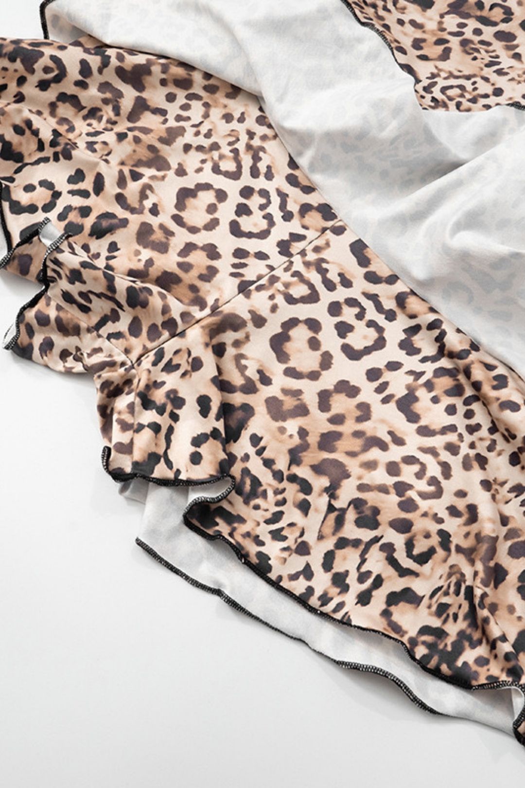 Leopard Print Sling Lace Short Jumpsuit