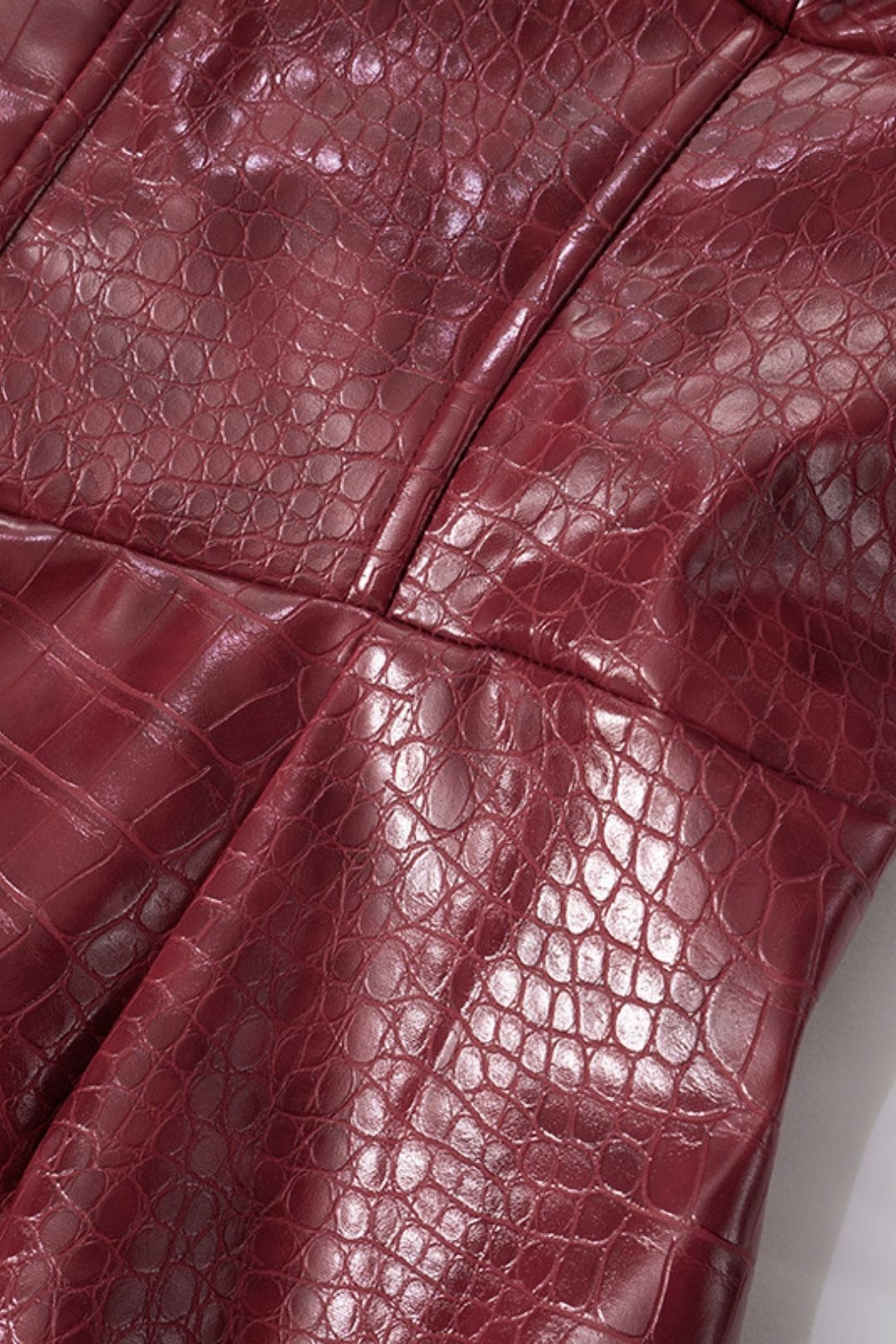 Sexy Fashion Crocodile Pattern Leather Hot Girl Tube Top