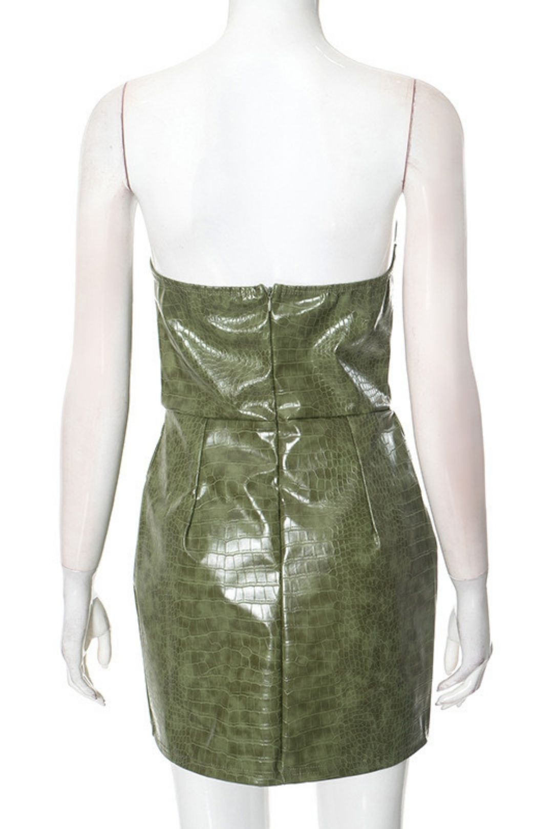 Sexy Fashion Crocodile Pattern Leather Hot Girl Tube Top