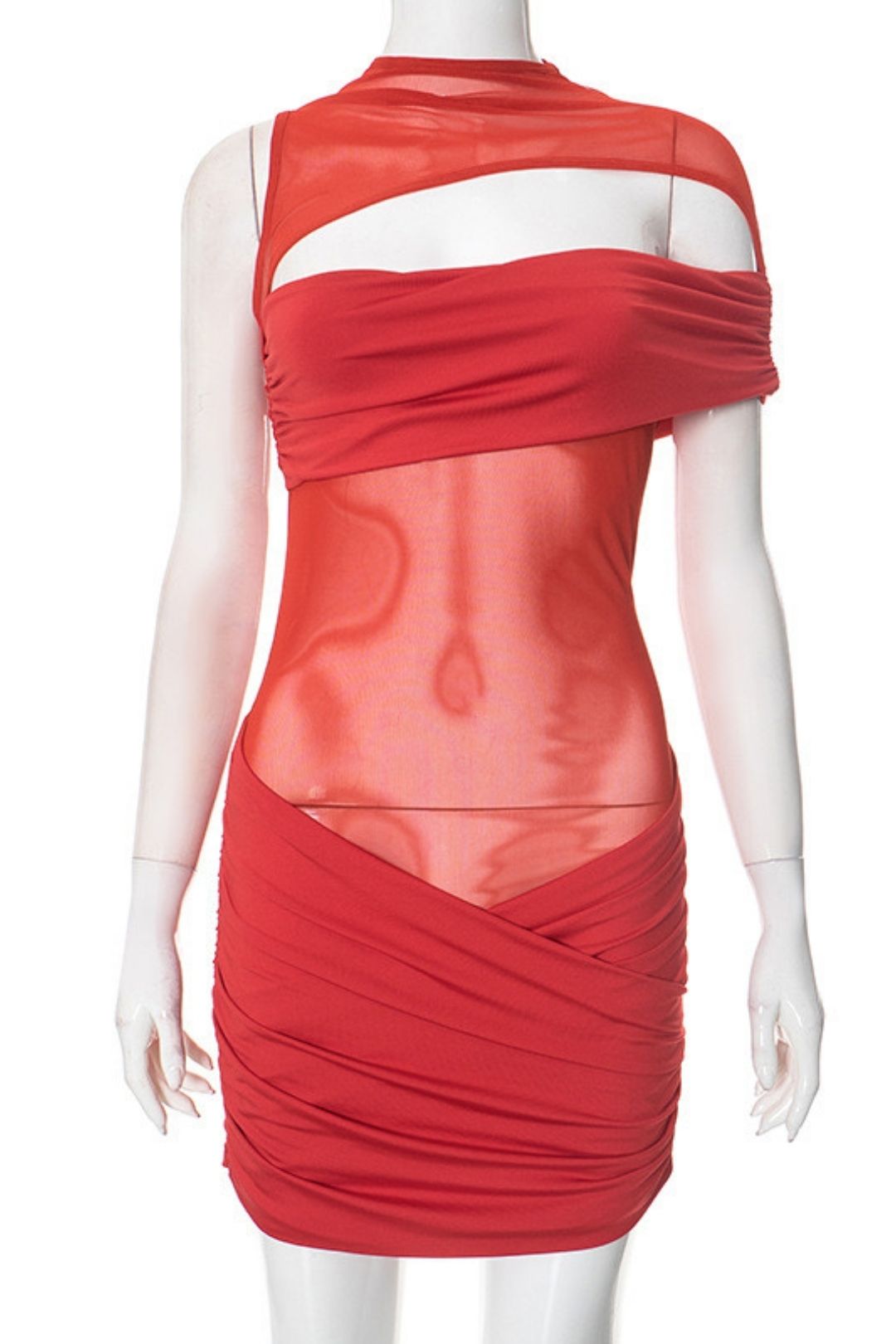 Round Neck Pullover Sexy Hollow Waist Hip Dress