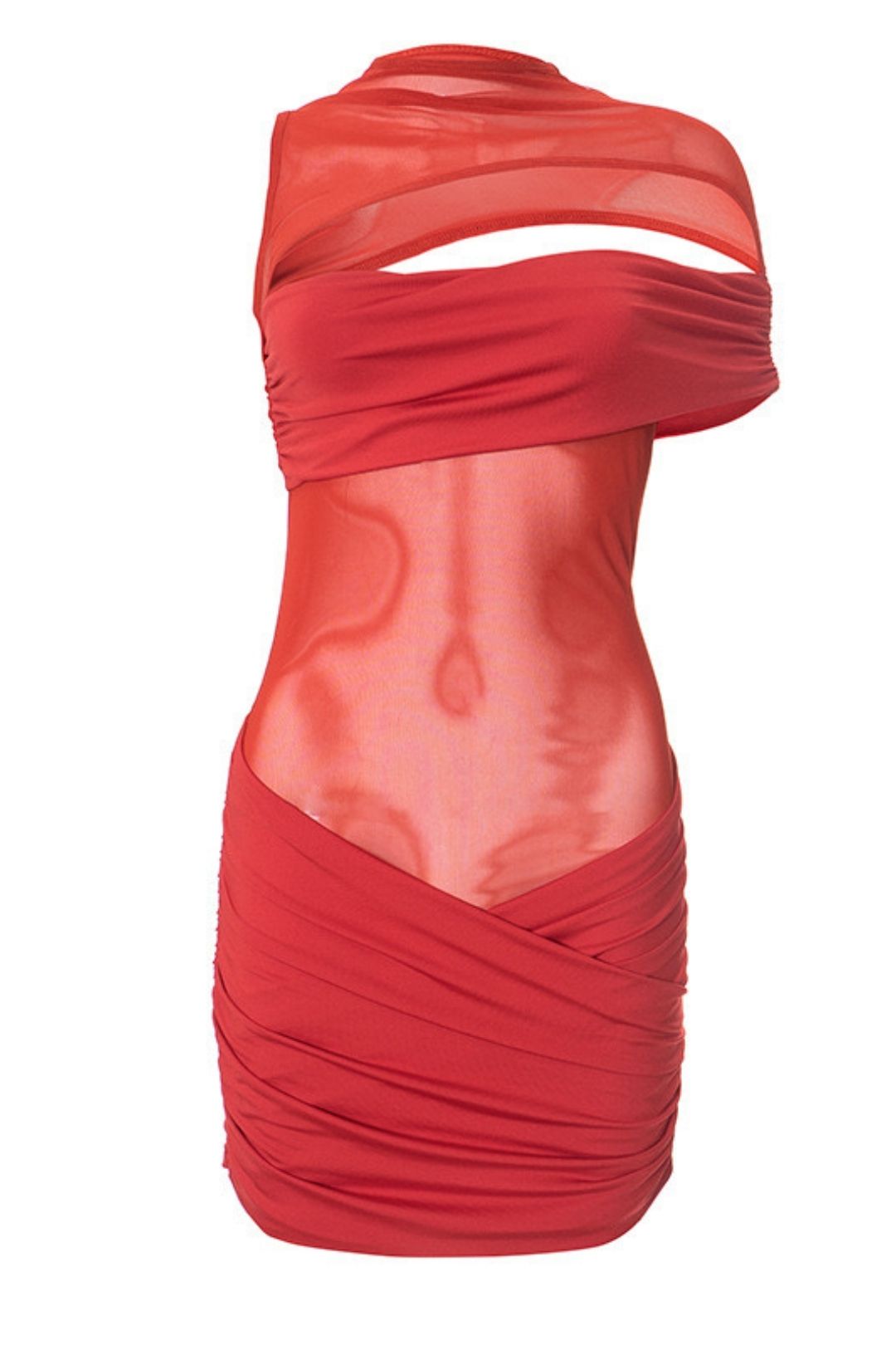 Round Neck Pullover Sexy Hollow Waist Hip Dress