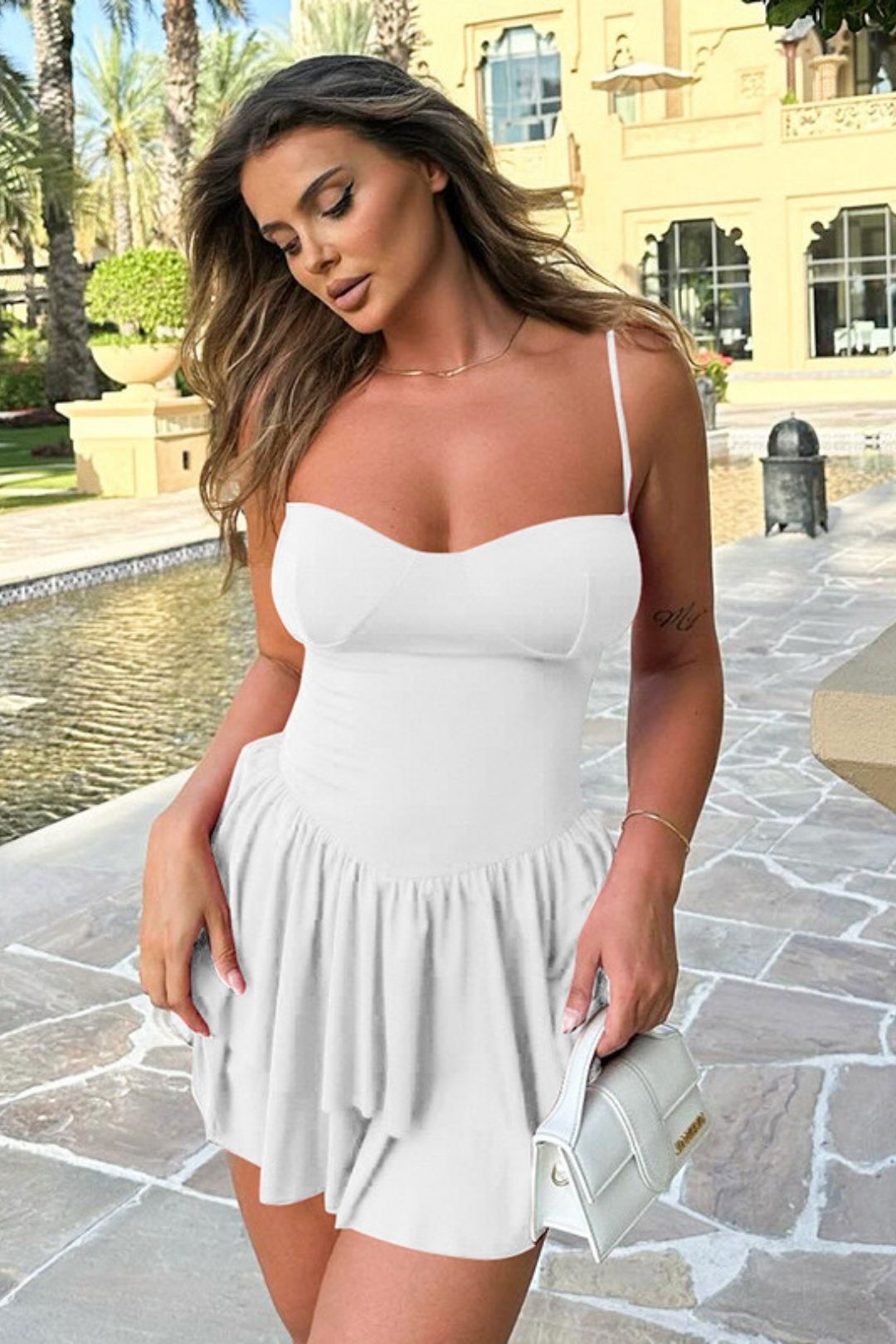 Sexy Suspenders Pleated Skirt Short Skirt