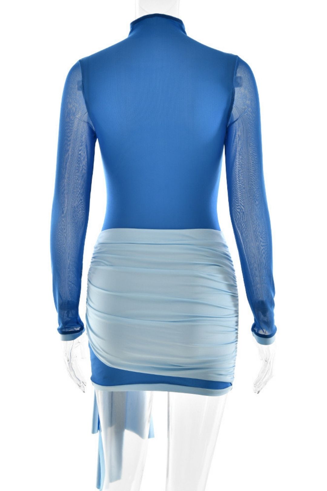 Round Neck Ribbon Slim Short Skirt