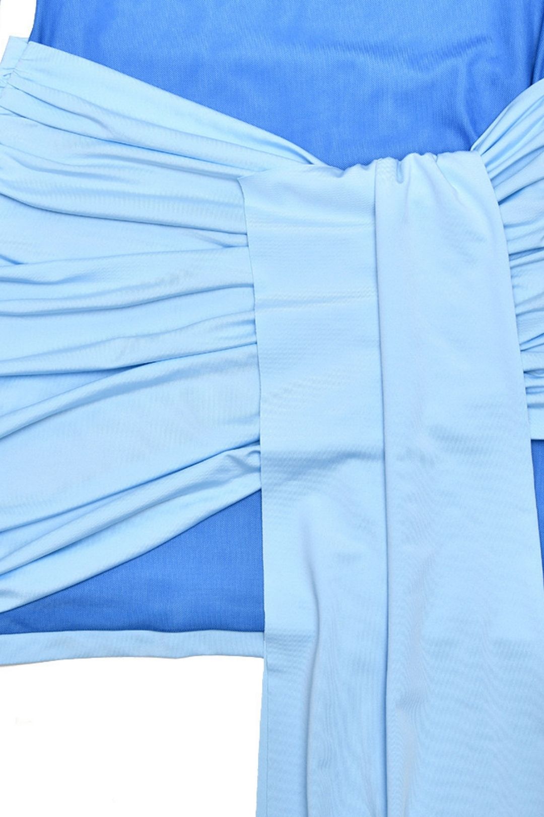 Round Neck Ribbon Slim Short Skirt