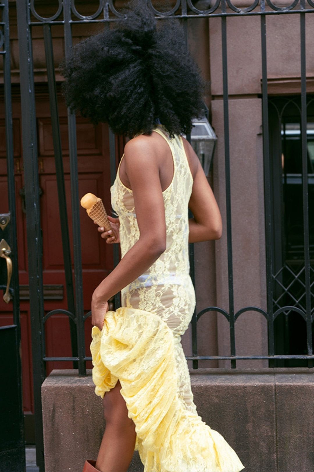 Sexy Lace Perspective Irregular Long Skirt