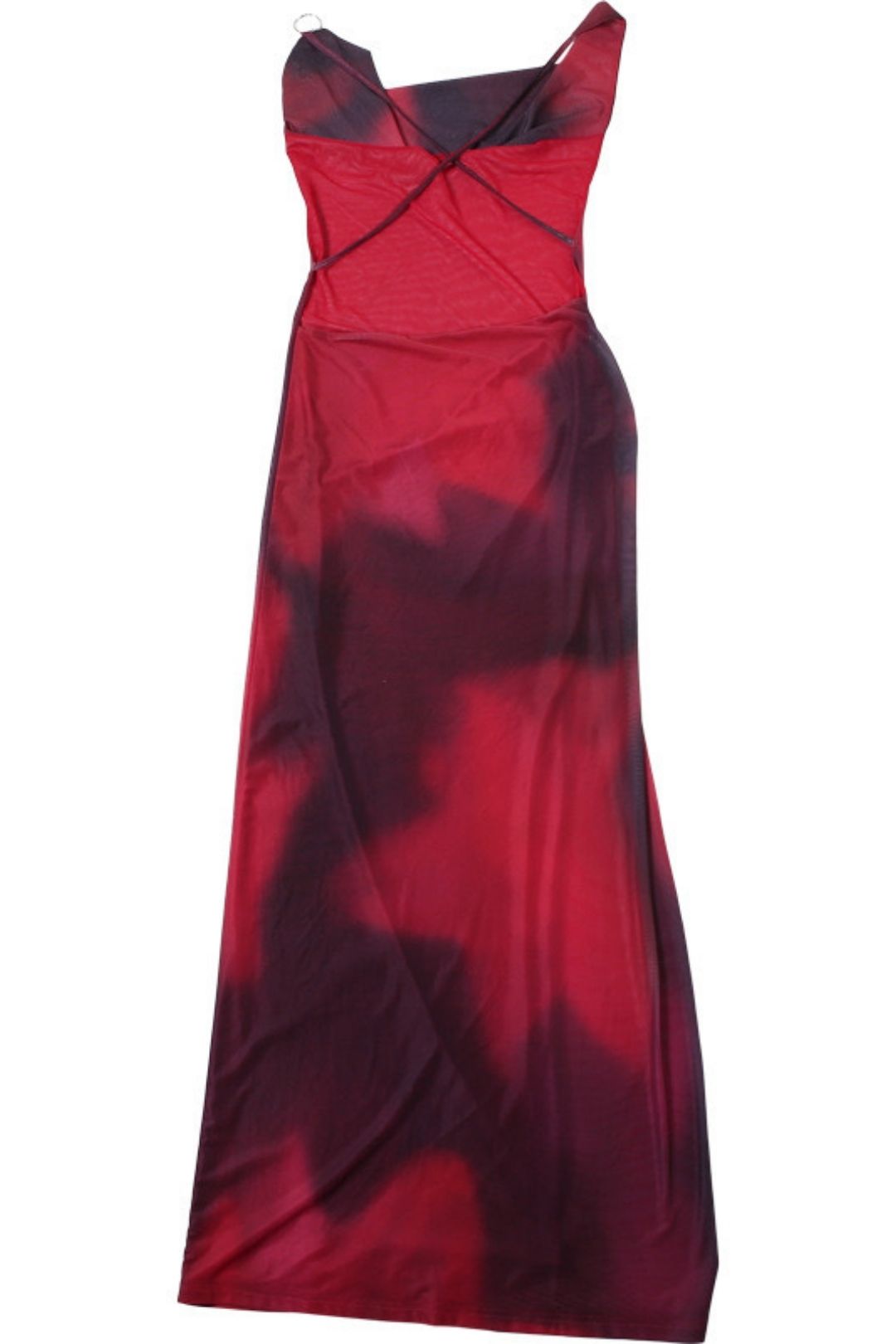 Sexy Backless Deep High Waist Slim V Split Dress