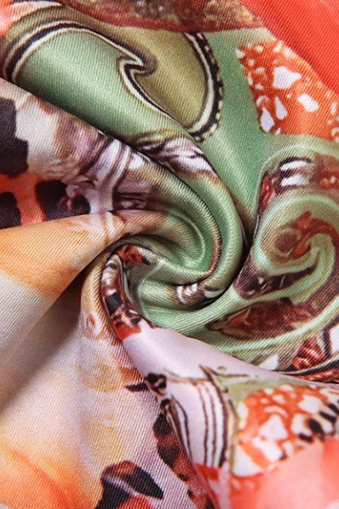 Sexy Navel-baring Lace-up Fashion Printed Bikini Three-piece Suit