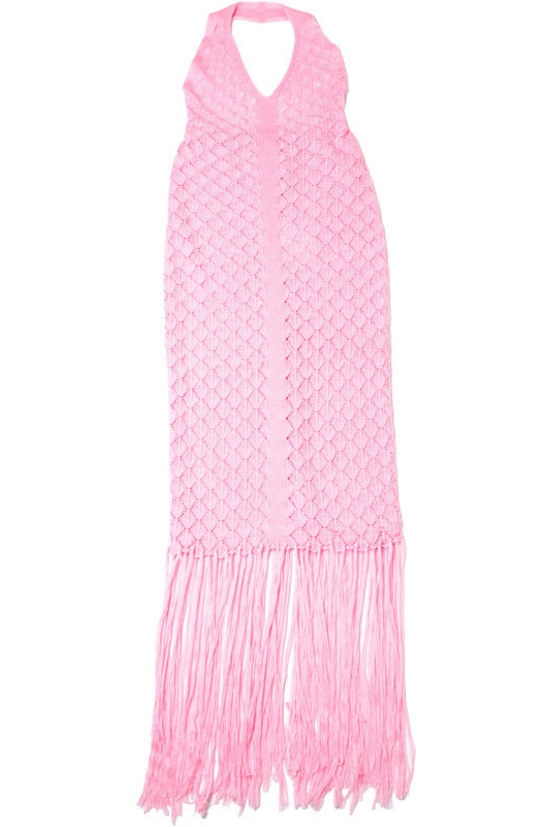 Sexy Deep V Halter Neck Backless Long Skirt