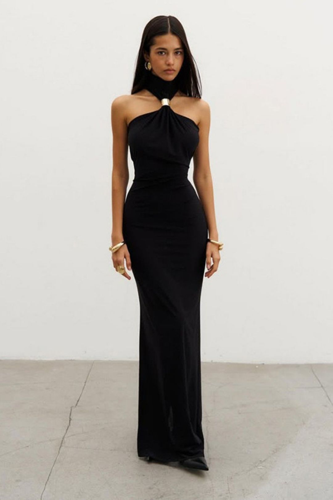 Sexy Slim Hot Girl Tube Top Halter Neck Long Skirt