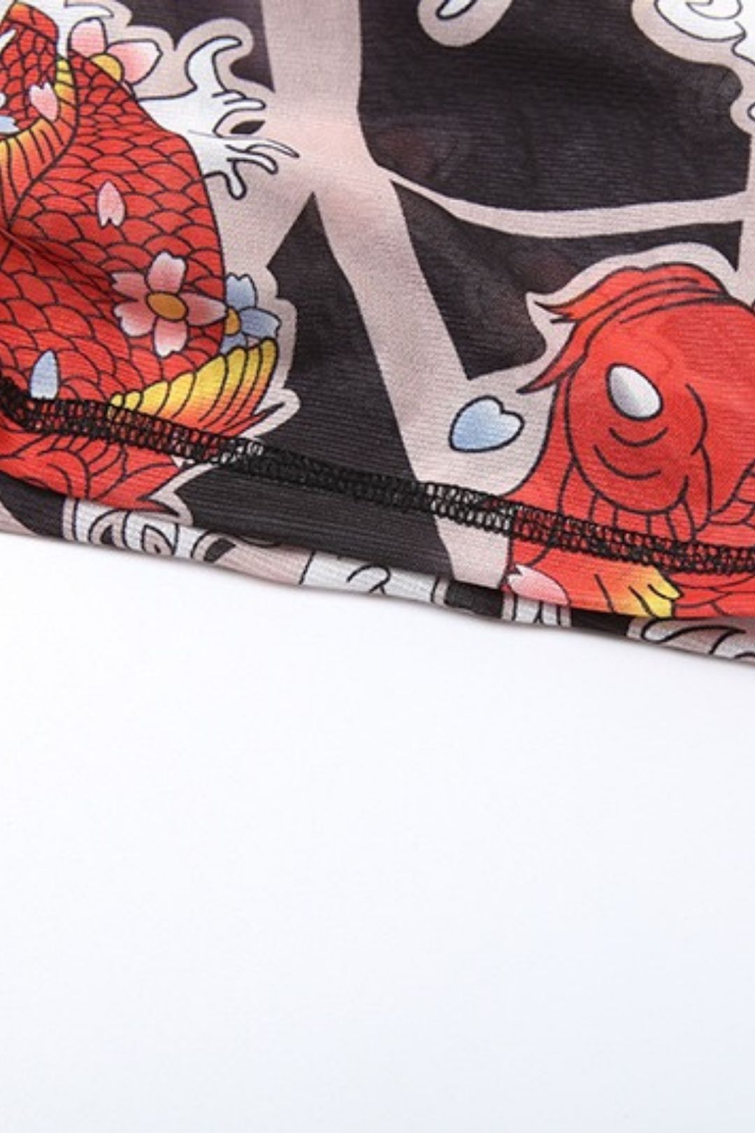 Sexy Tight Backless Half-high Collar Printed Hip-lifting Shorts Jumpsuit