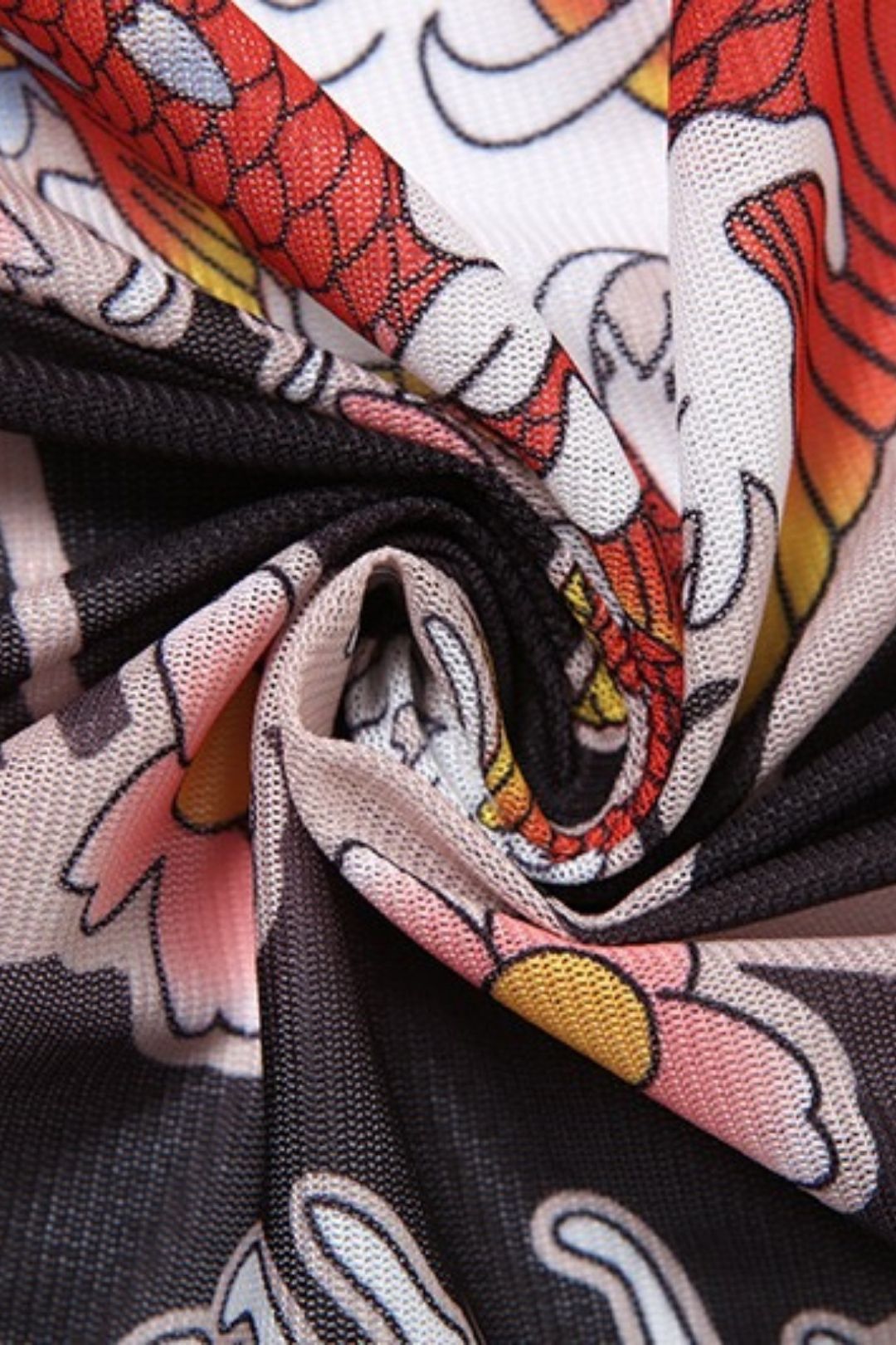 Sexy Tight Backless Half-high Collar Printed Hip-lifting Shorts Jumpsuit