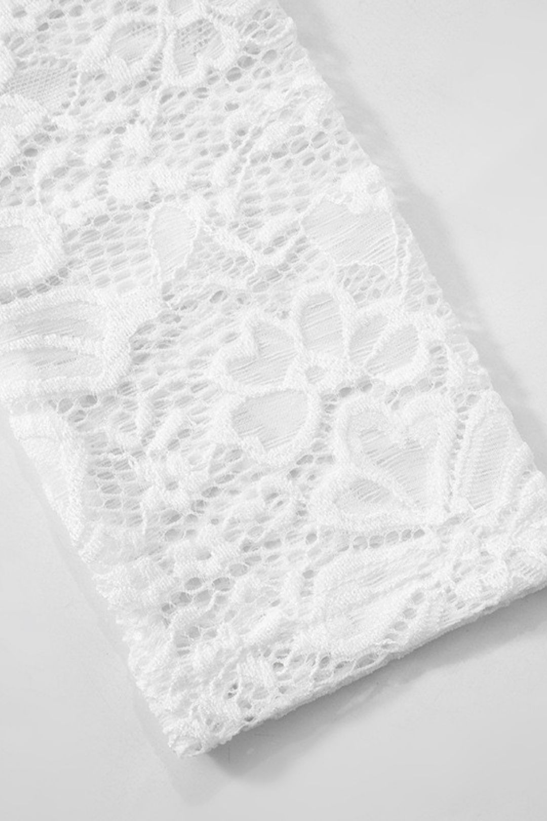 Round Neck Lace Splicing Button Pleated Short Dress