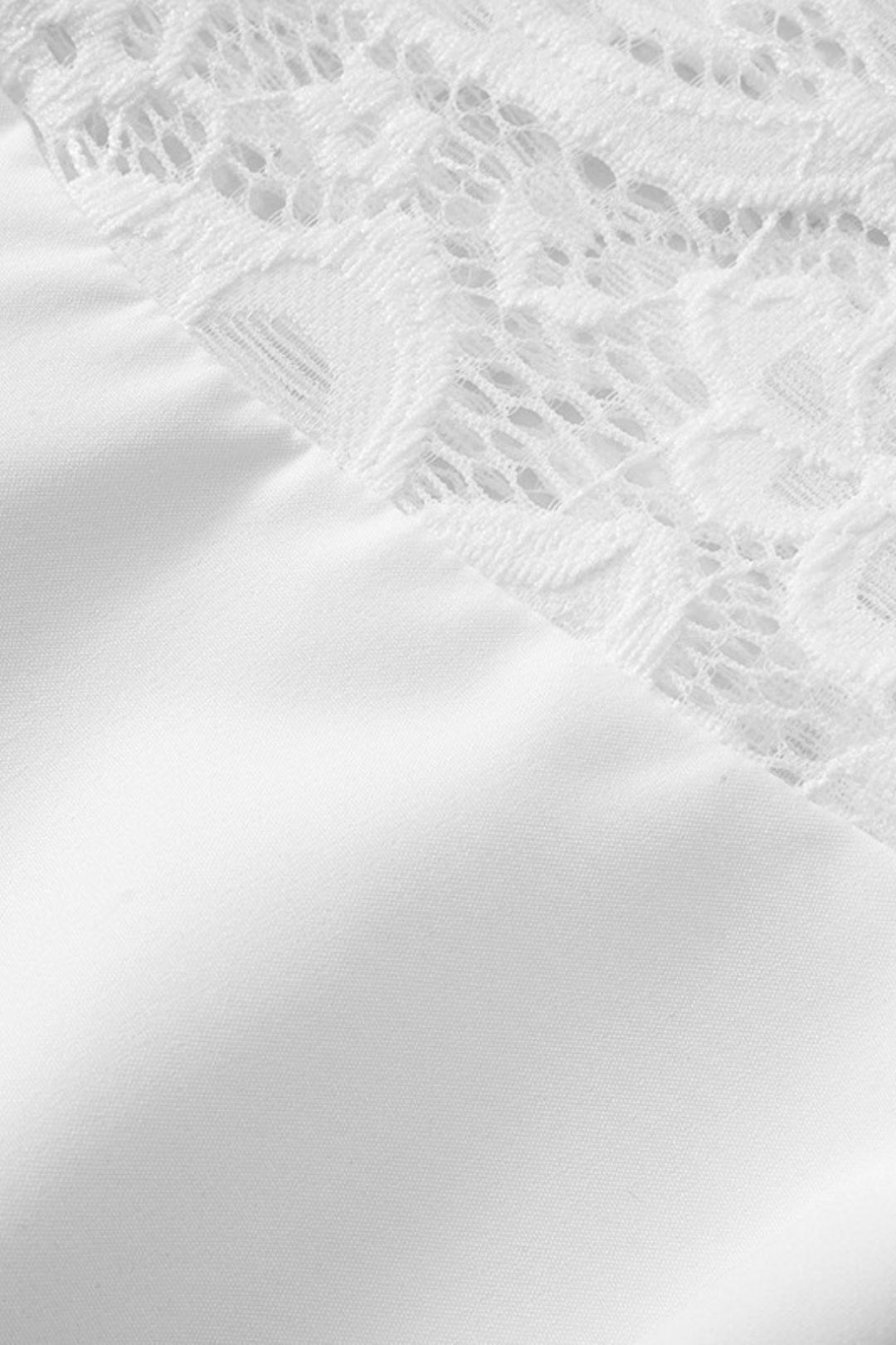 Round Neck Lace Splicing Button Pleated Short Dress