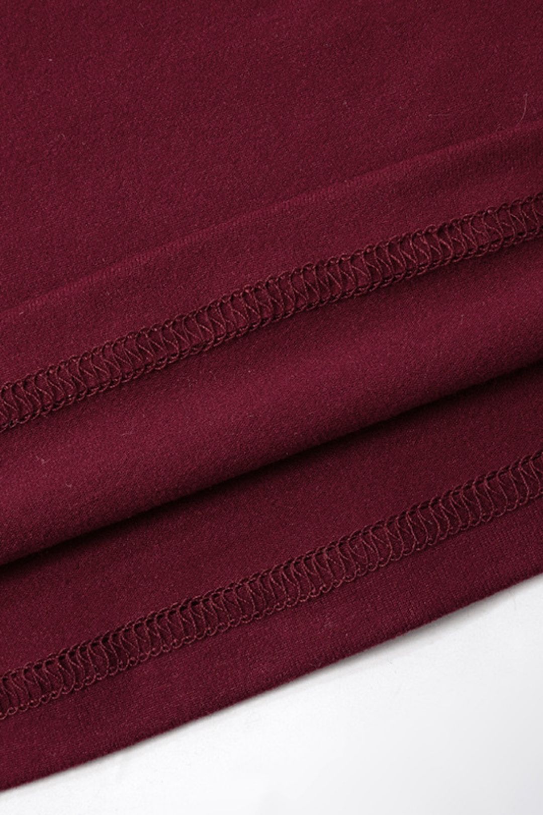 Winter One-shoulder Pleated Waist Slit Solid Color Pullover Top T-shirt