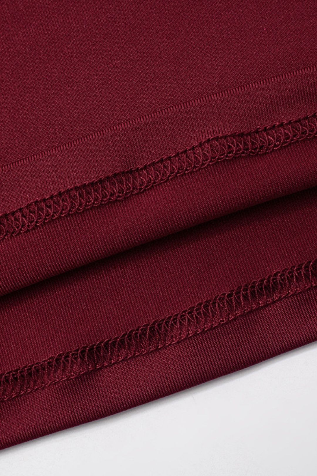 Winter Round Neck Pullover Solid Color Pleated Drawstring Tie Belly Button Top T-shirt