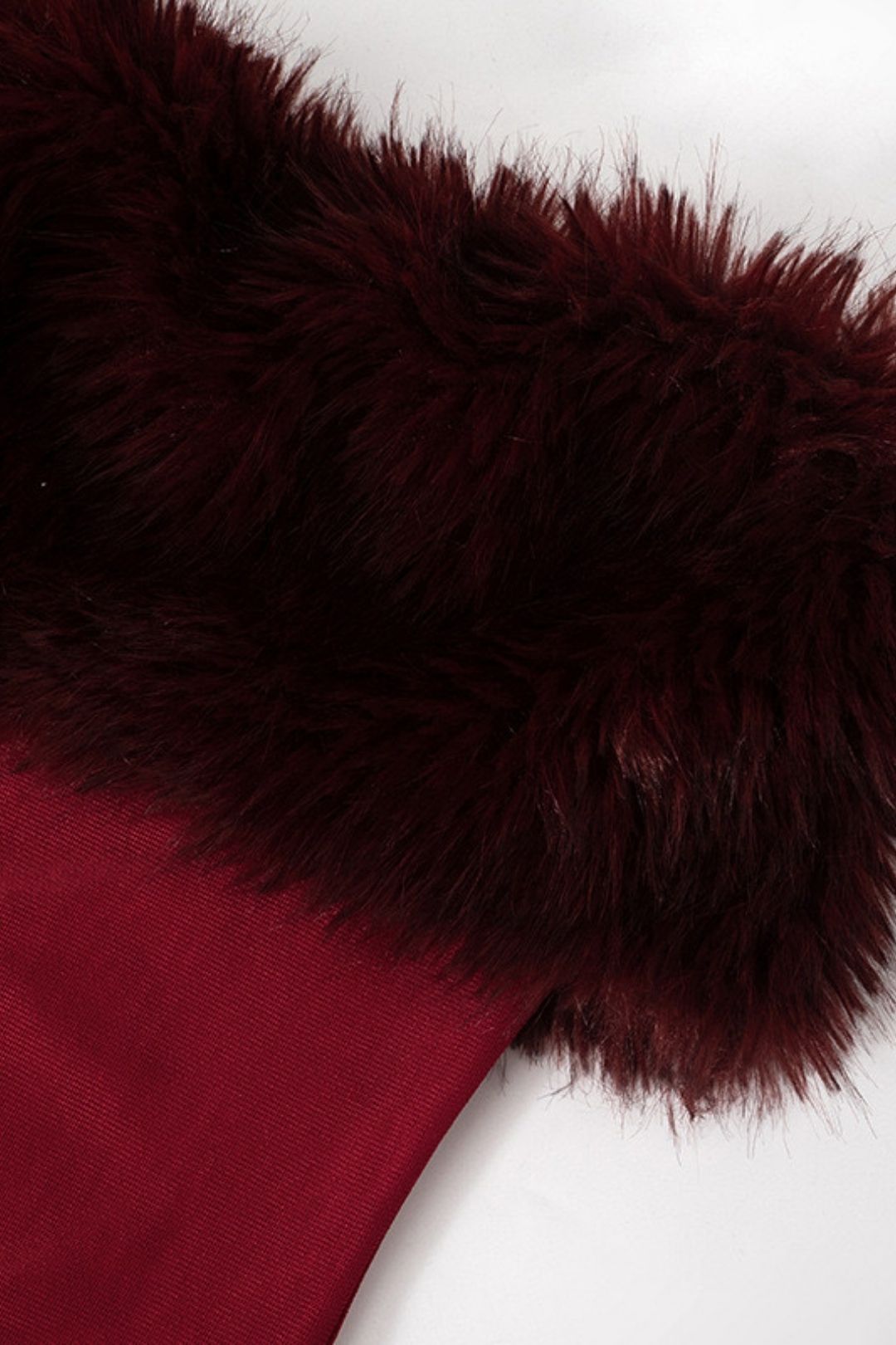 Tube Top Off-shoulder Fur Collar Sexy Perspective Mesh Hip Dress