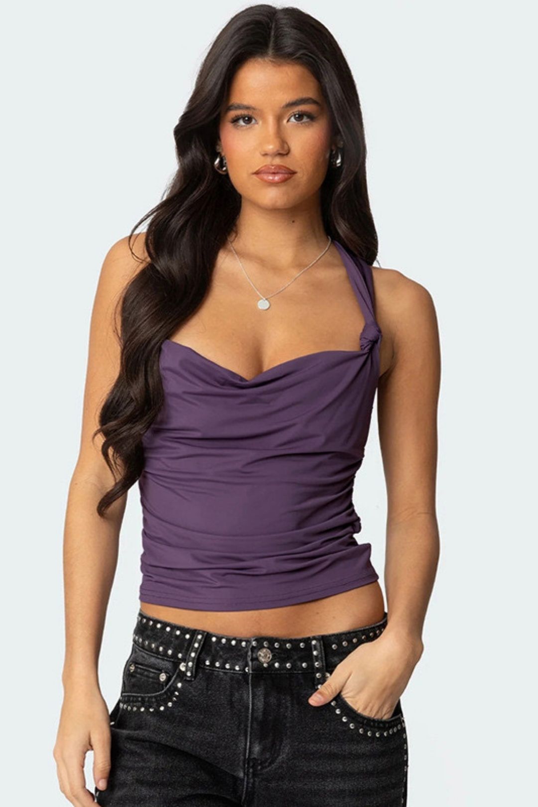 Amazon New Pleated Cross Cool Backless Short Vest