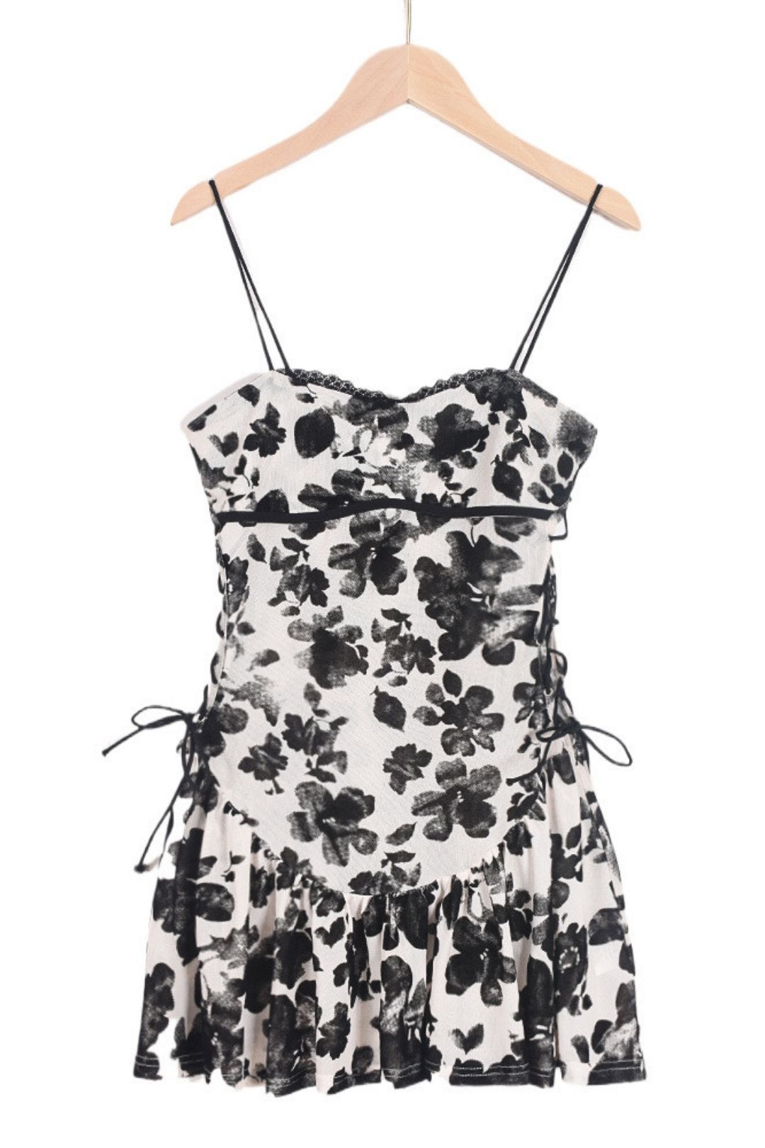 Sexy Ultra-thin Perspective Strappy Short Nightgown Dress