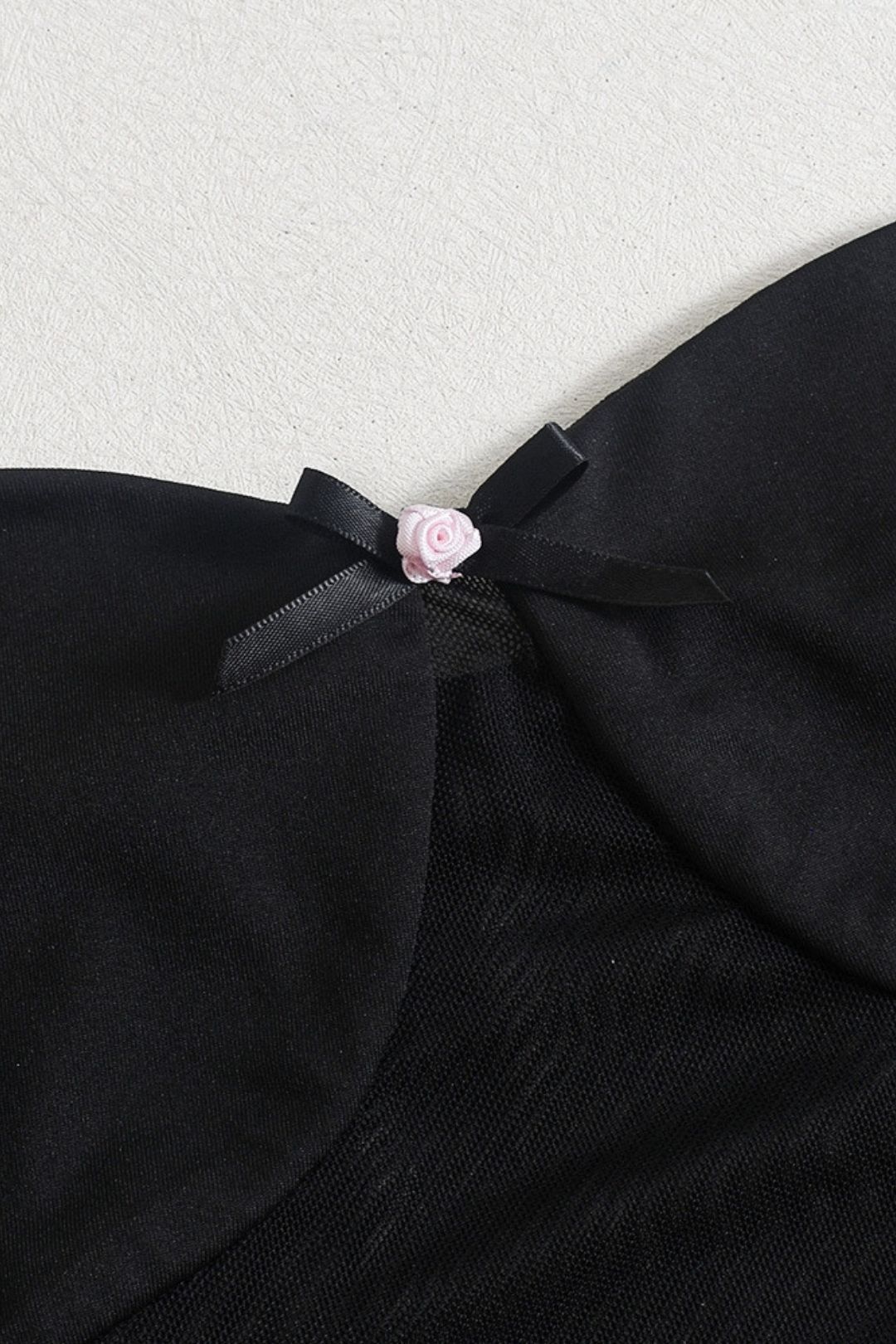 Wrapped Chest Short Skirt Fashion Perspective Sexy Splicing Two-piece Suit