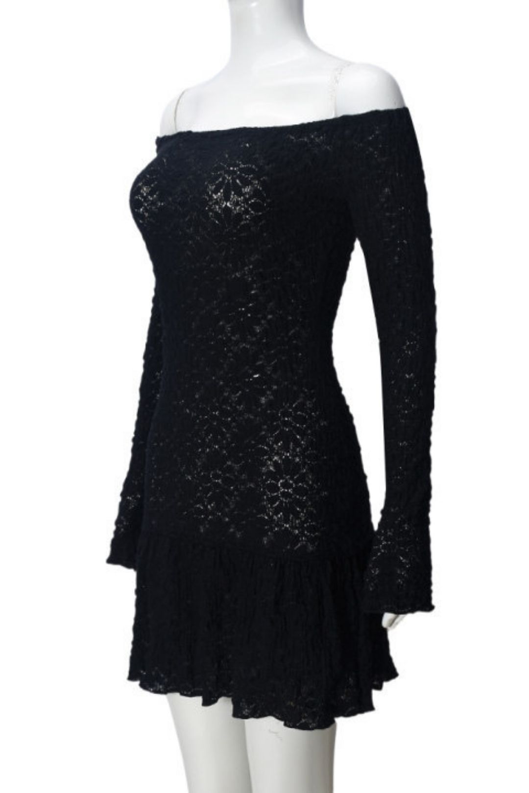 Three-dimensional Fabric Wrapped Chest One Shoulder Sexy Dress