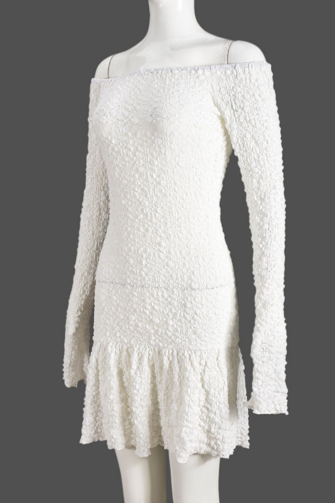 Three-dimensional Fabric Wrapped Chest One Shoulder Sexy Dress