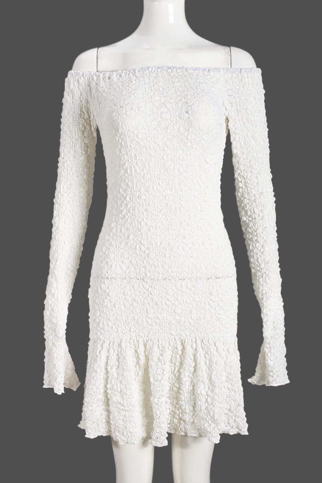 Three-dimensional Fabric Wrapped Chest One Shoulder Sexy Dress