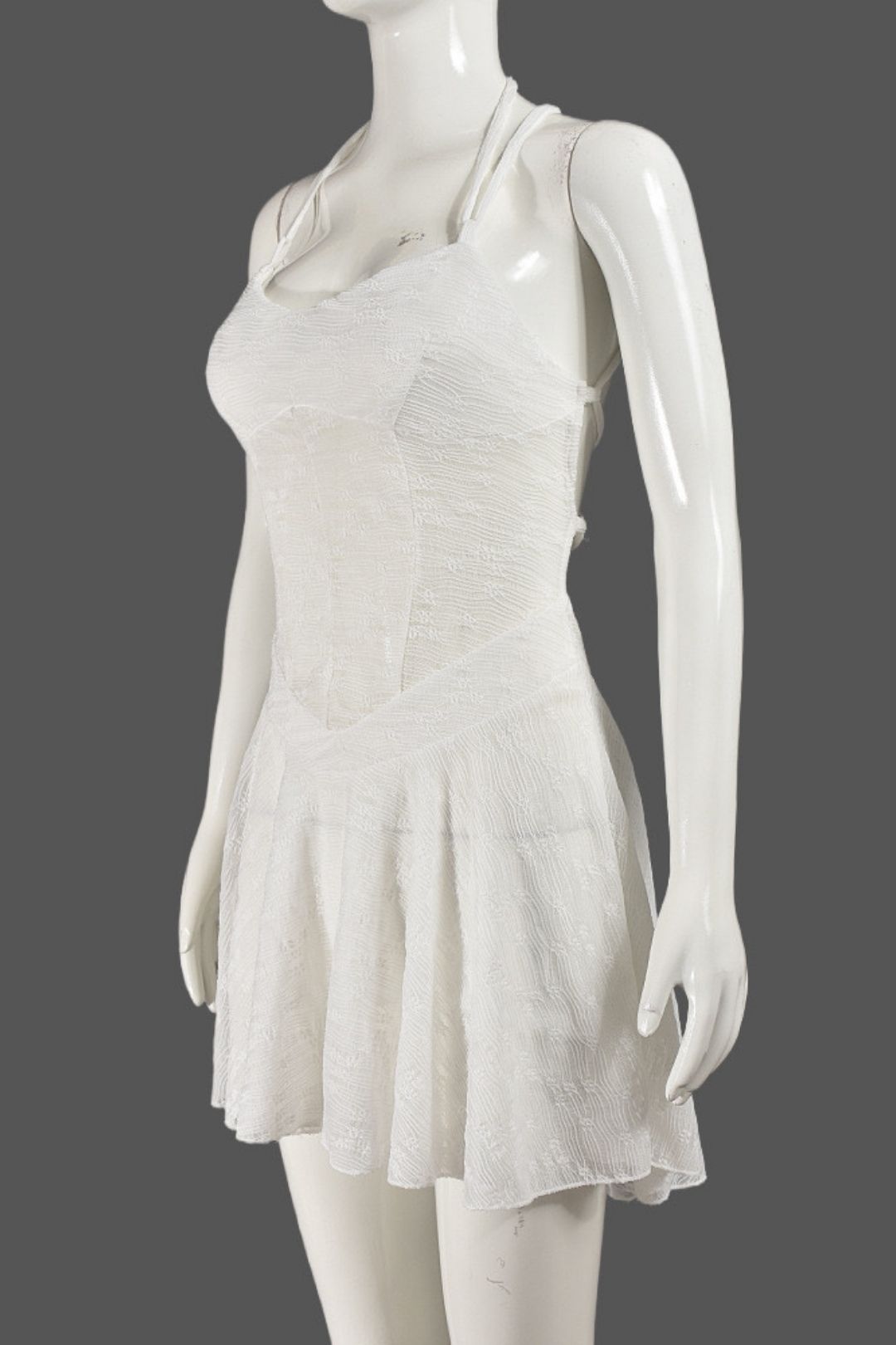 Lace-up Halter Neck Princess  Backless Dress