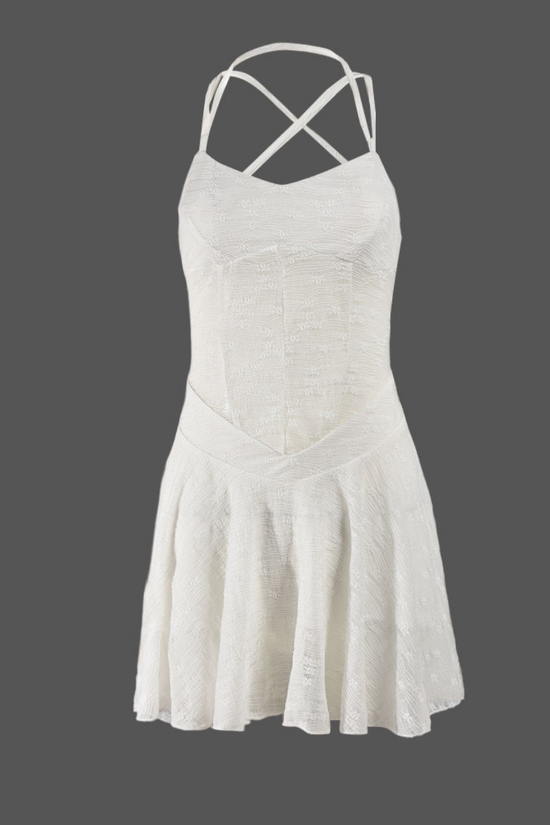 Lace-up Halter Neck Princess  Backless Dress