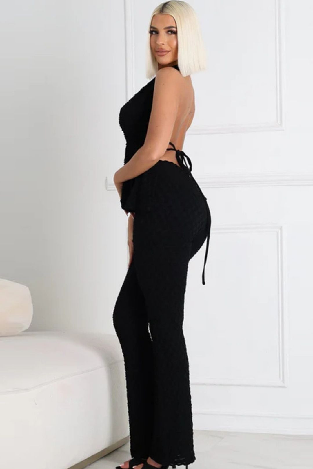 Chest Wrap Backless Halter Neck Sexy Trousers Suit Female Dress