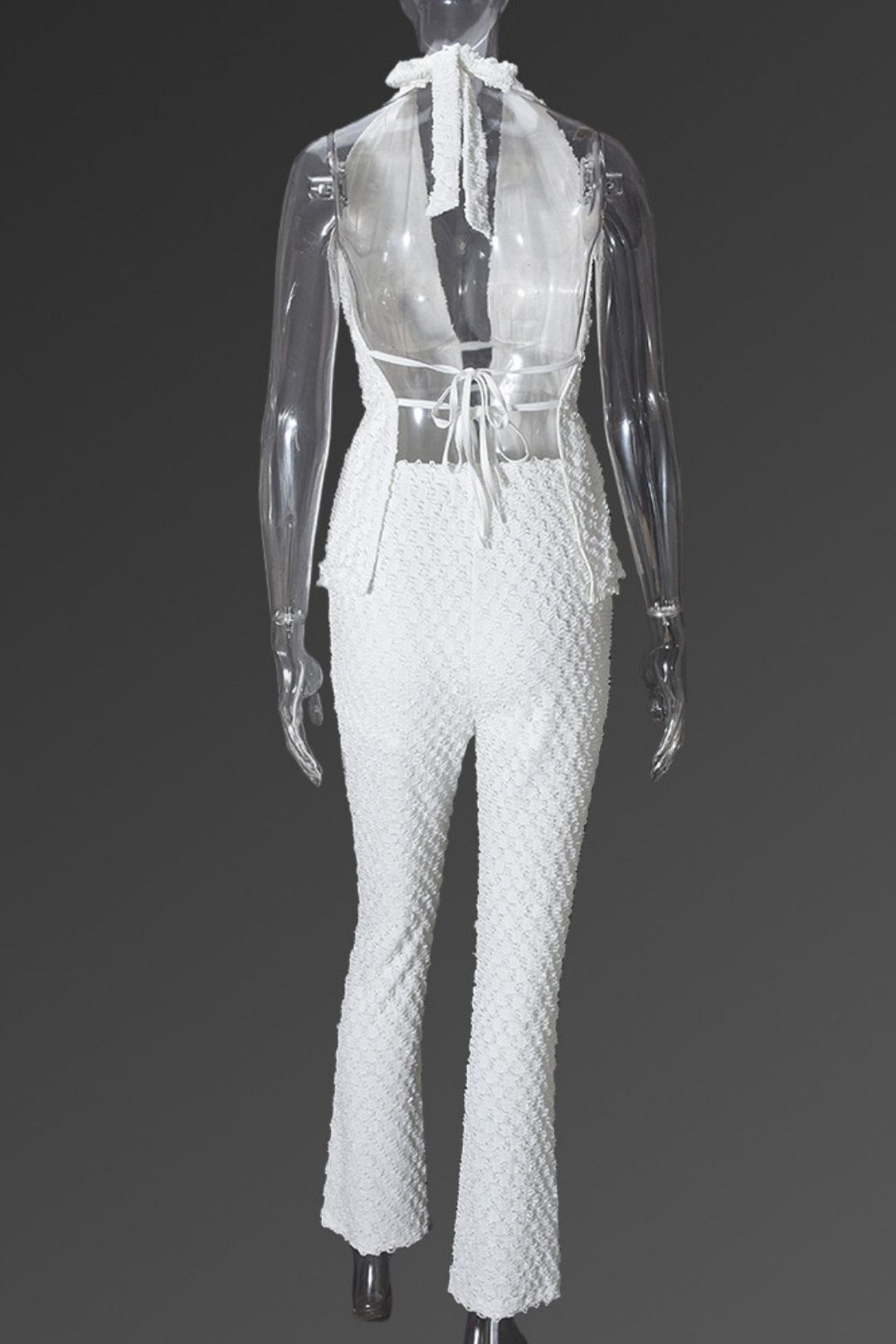 Chest Wrap Backless Halter Neck Sexy Trousers Suit Female Dress