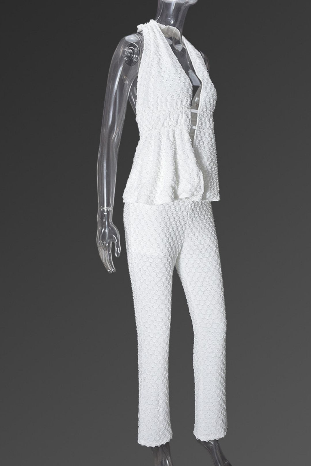 Chest Wrap Backless Halter Neck Sexy Trousers Suit Female Dress