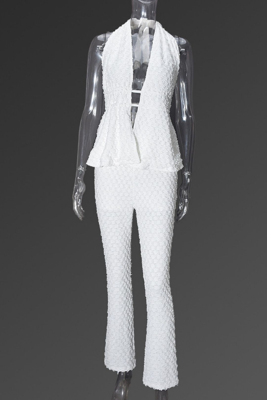 Chest Wrap Backless Halter Neck Sexy Trousers Suit Female Dress