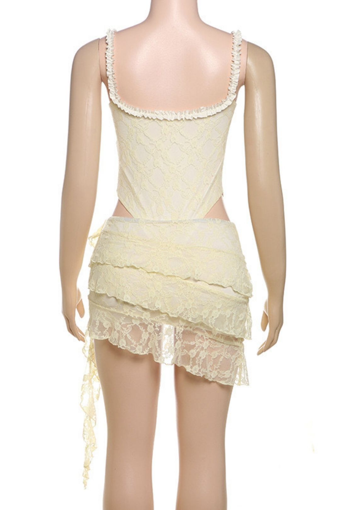 Low-cut V-neck Sexy Hot Girl Tight Jumpsuit Hip Skirt Suit