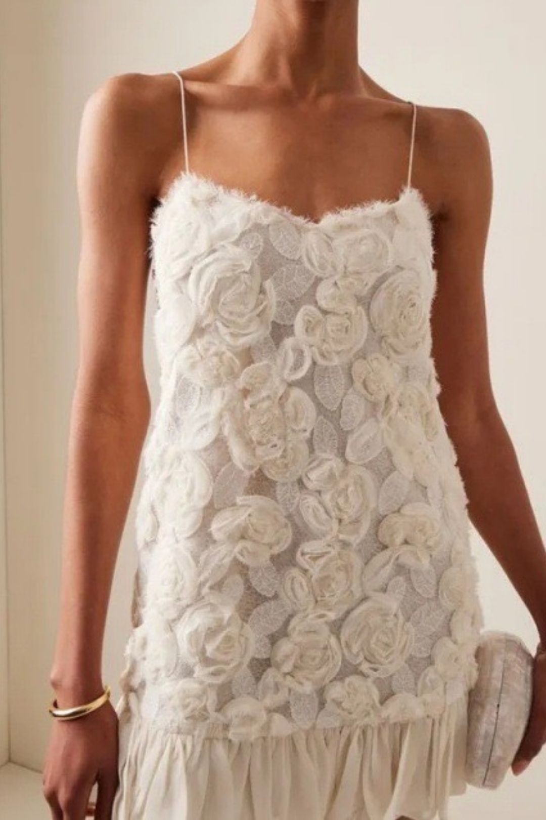 Short Skirt Three-dimensional Flower Splicing Suspender Dress