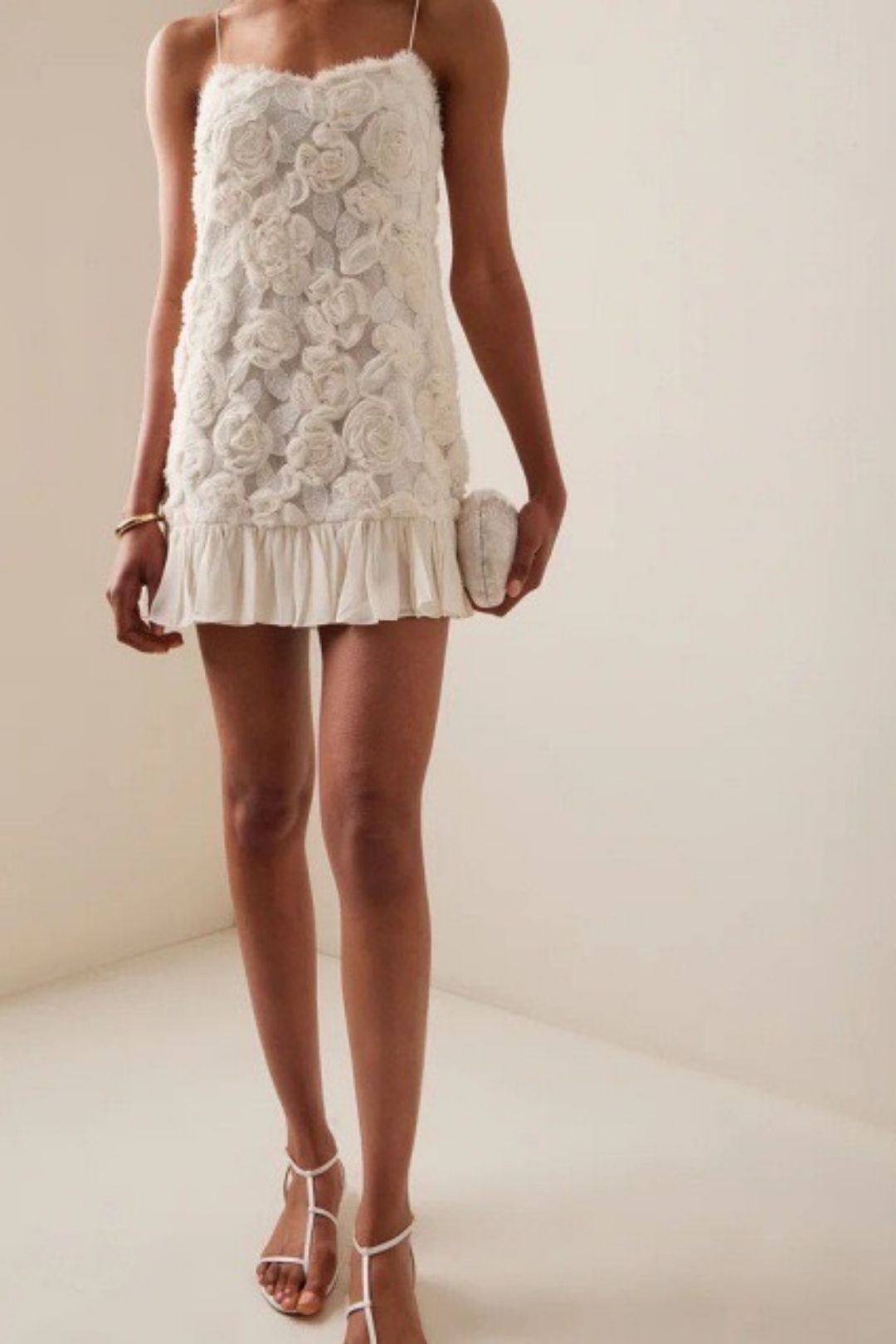 Short Skirt Three-dimensional Flower Splicing Suspender Dress