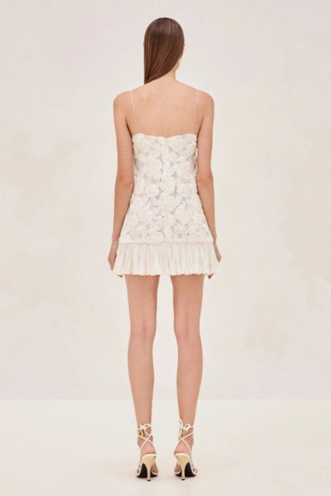 Short Skirt Three-dimensional Flower Splicing Suspender Dress