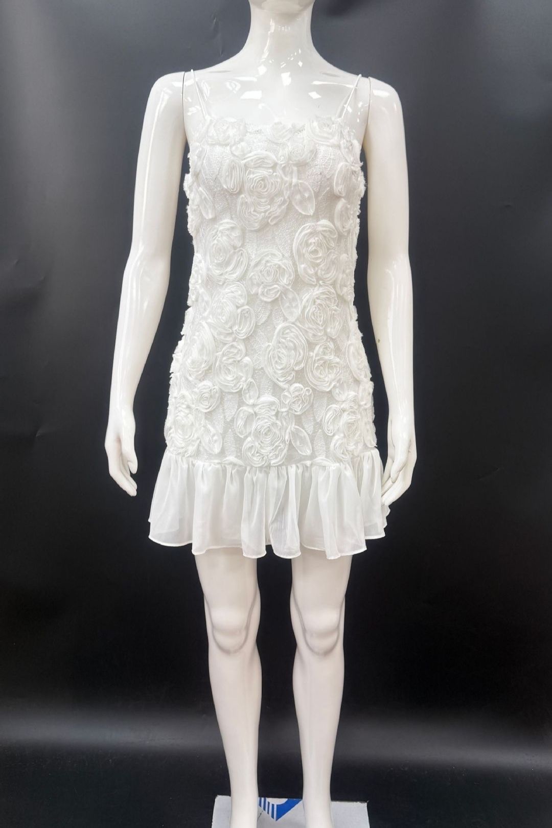 Short Skirt Three-dimensional Flower Splicing Suspender Dress