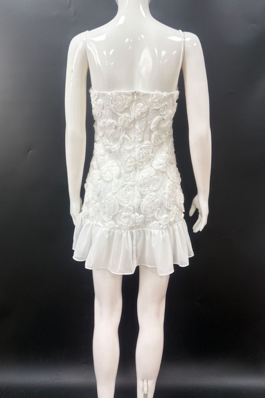 Short Skirt Three-dimensional Flower Splicing Suspender Dress