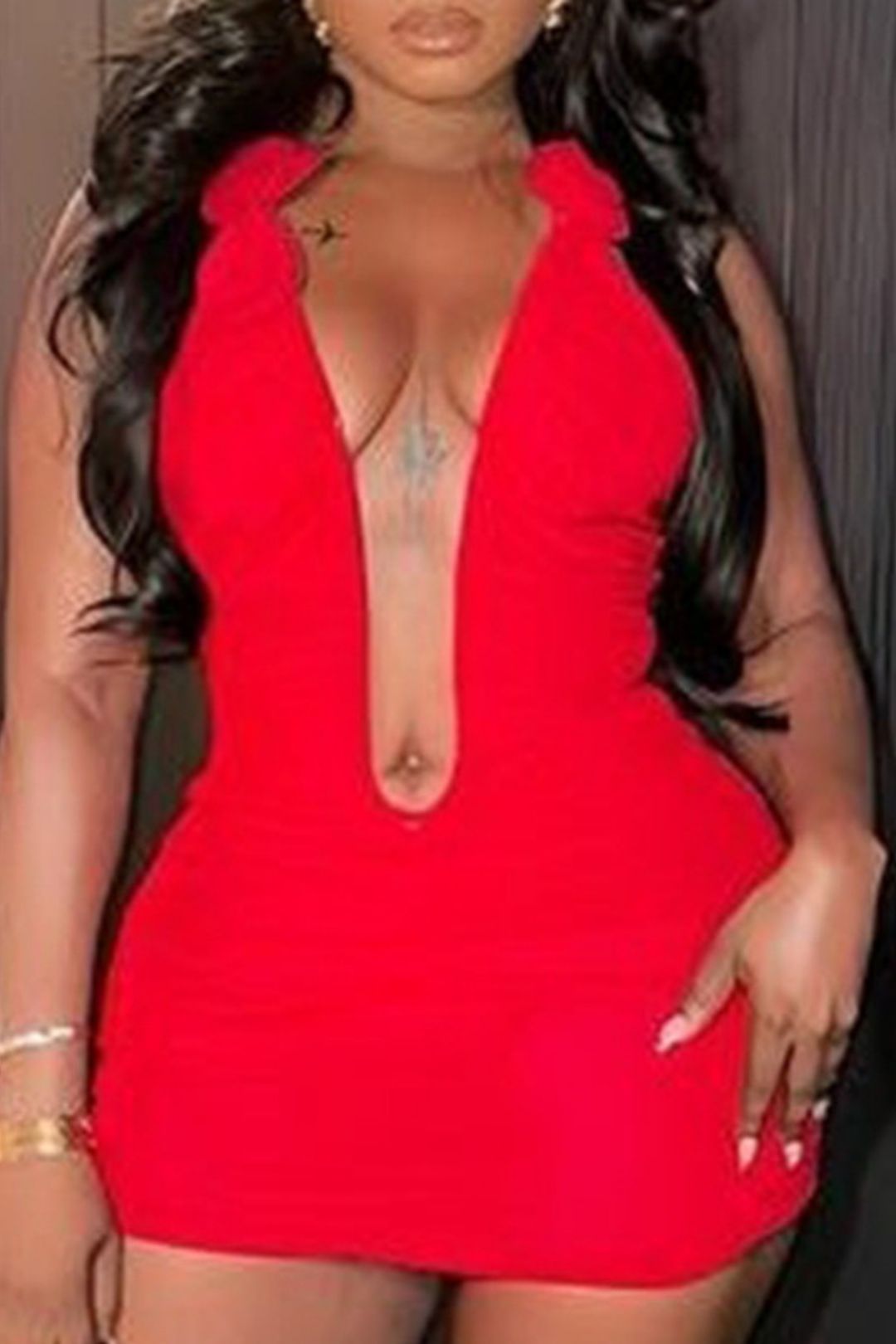 Three-dimensional Flower Pleated Mesh Halter Neck Suspender Skirt Sexy Dress