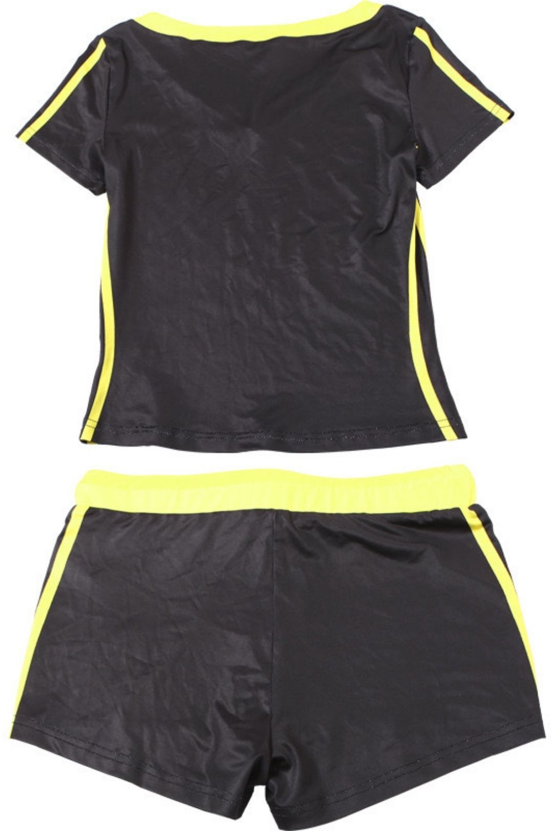 Digital Printing V-neck Short-sleeved Tights Suit