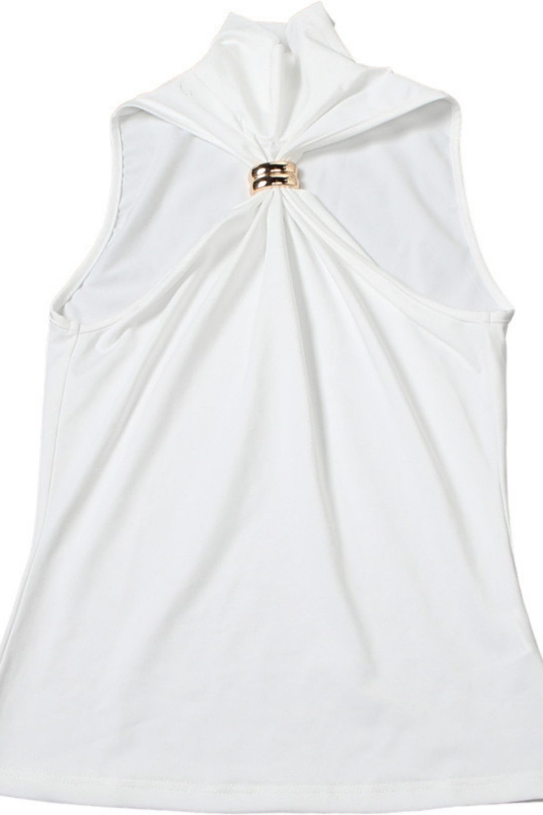 High Collar Off-shoulder Slim Fit Tops