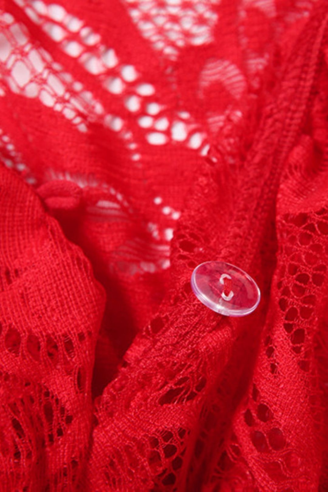 Sexy Lace See-through Long-sleeved Top Shorts Suit