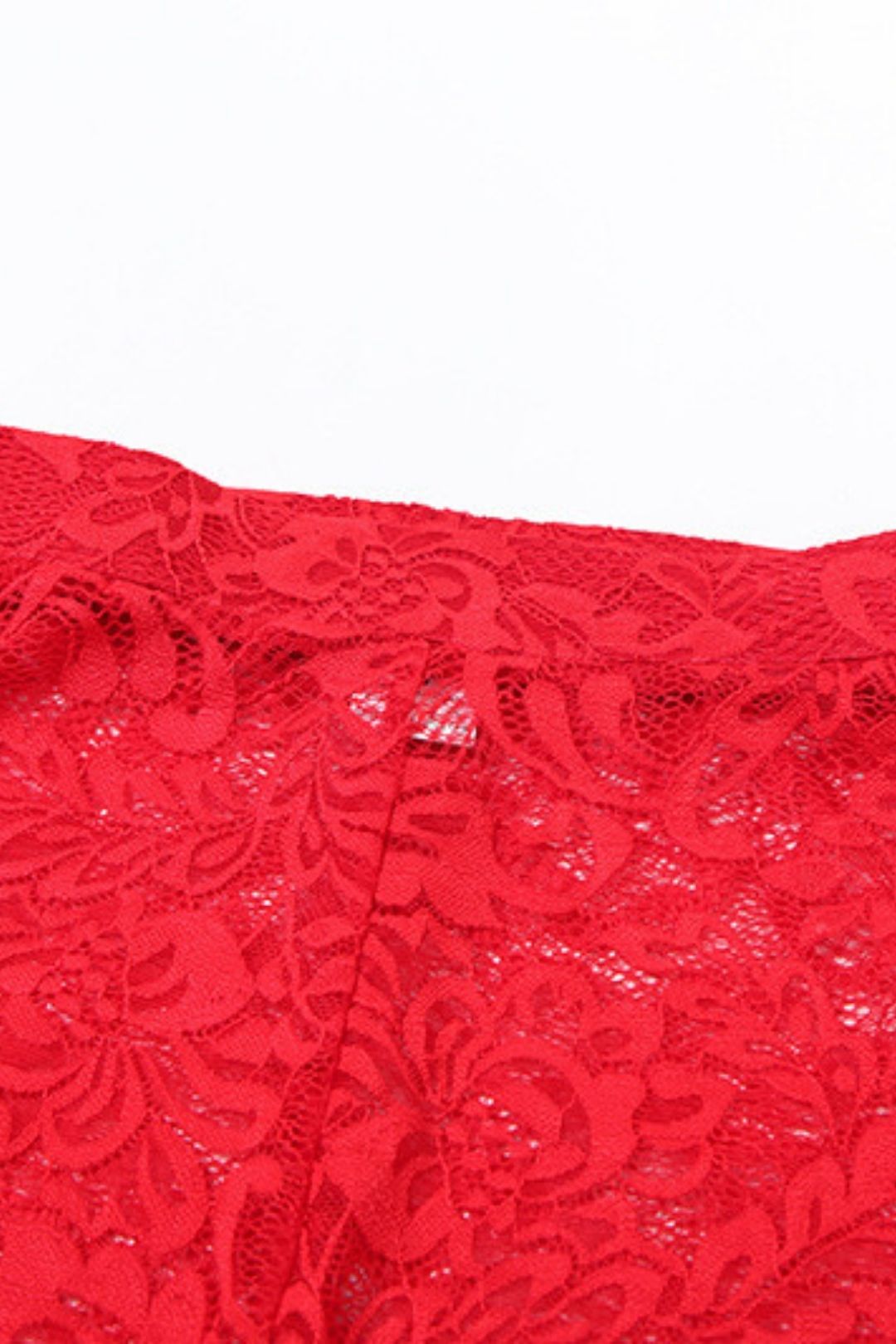 Sexy Lace See-through Long-sleeved Top Shorts Suit