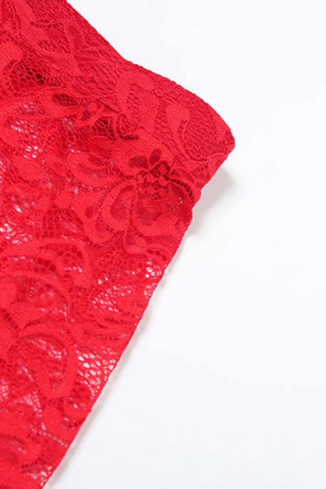 Sexy Lace See-through Long-sleeved Top Shorts Suit