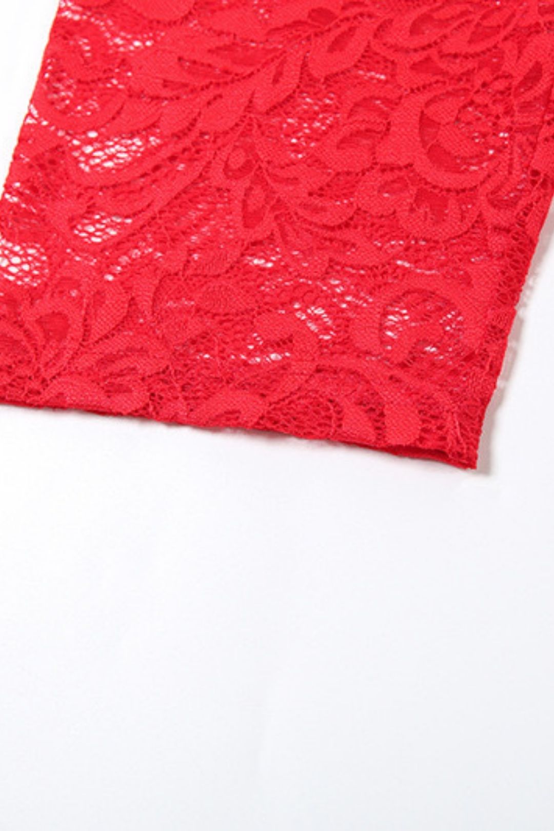 Sexy Lace See-through Long-sleeved Top Shorts Suit