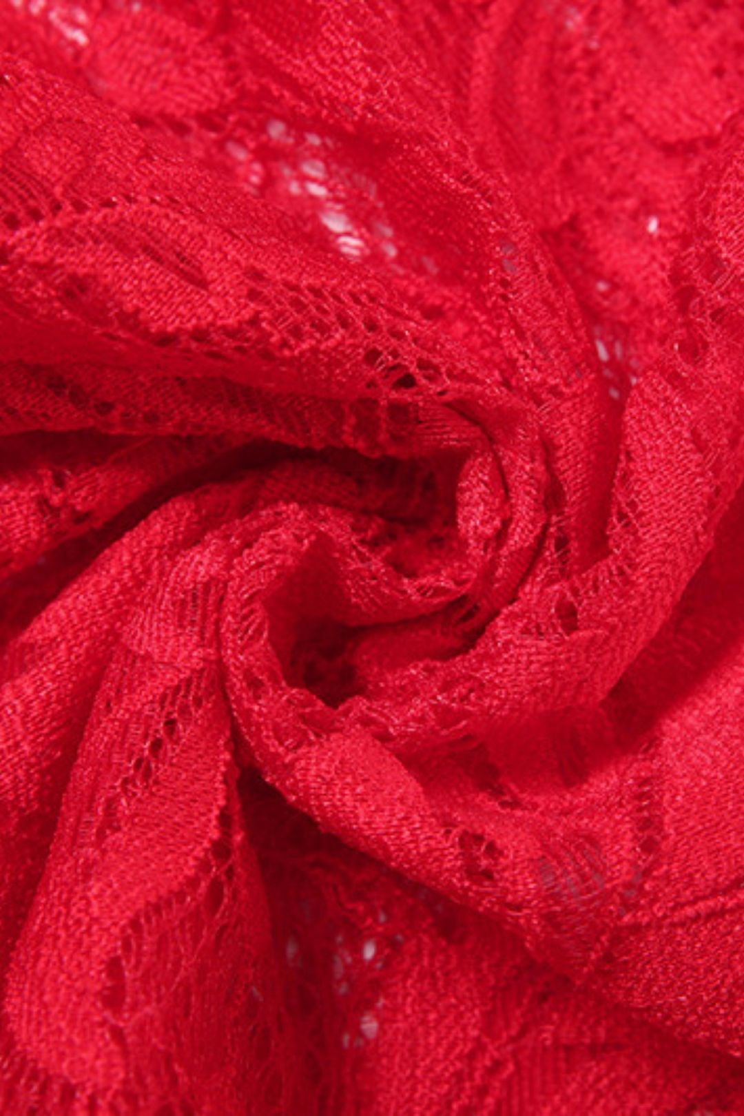 Sexy Lace See-through Long-sleeved Top Shorts Suit