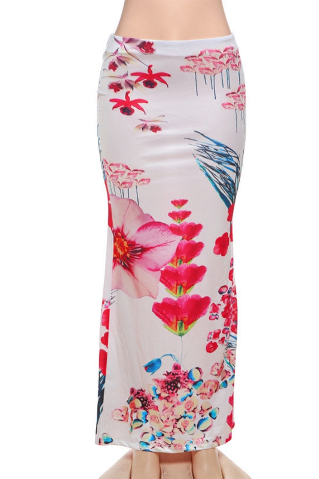 High Waist Slim Print Hip Skirt