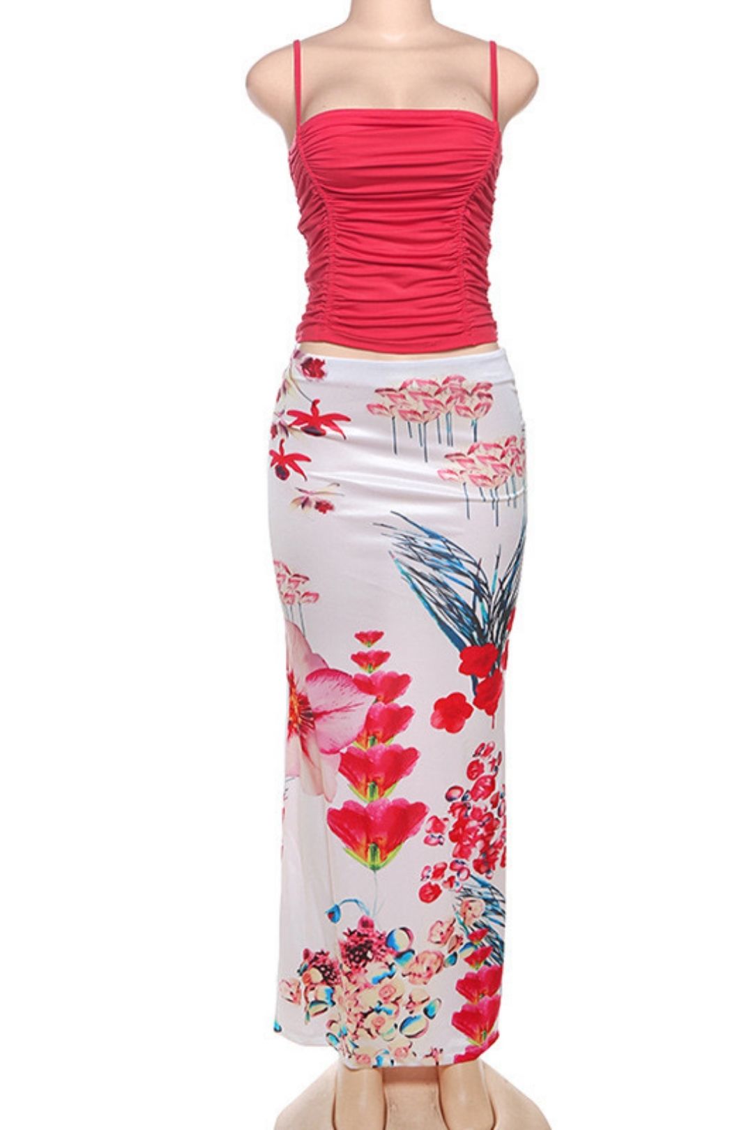 High Waist Slim Print Hip Skirt